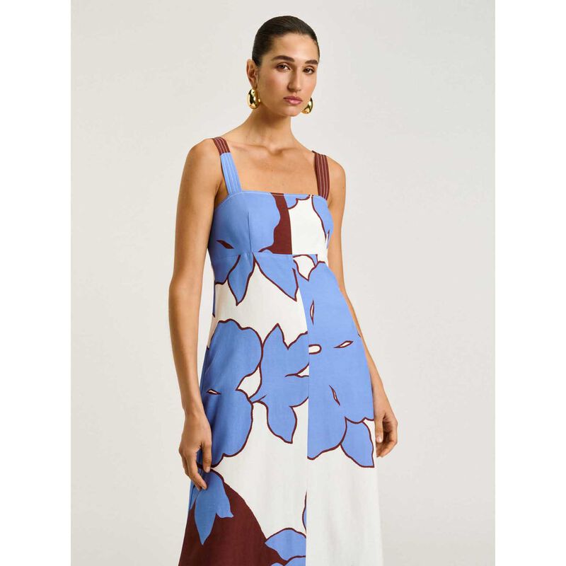 Veronika Maine Lilac Poinsettia Midi Sundress image number 3